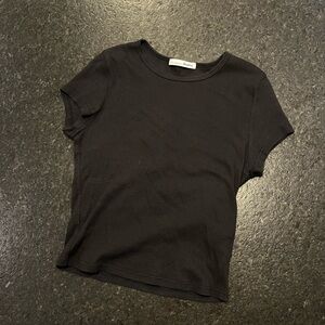 Reformation Black Short Sleeve Tee